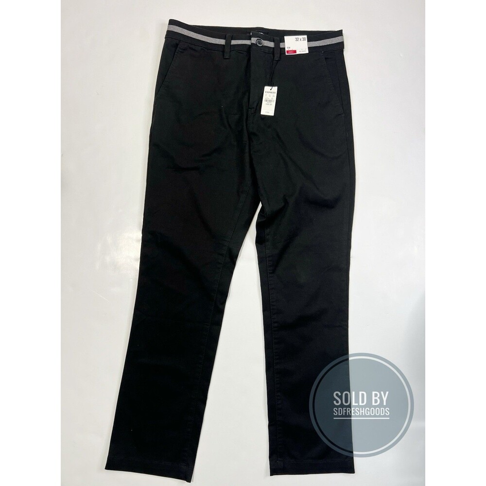 EXPRESS Slim Stretch Dress Pants 32x30 Black